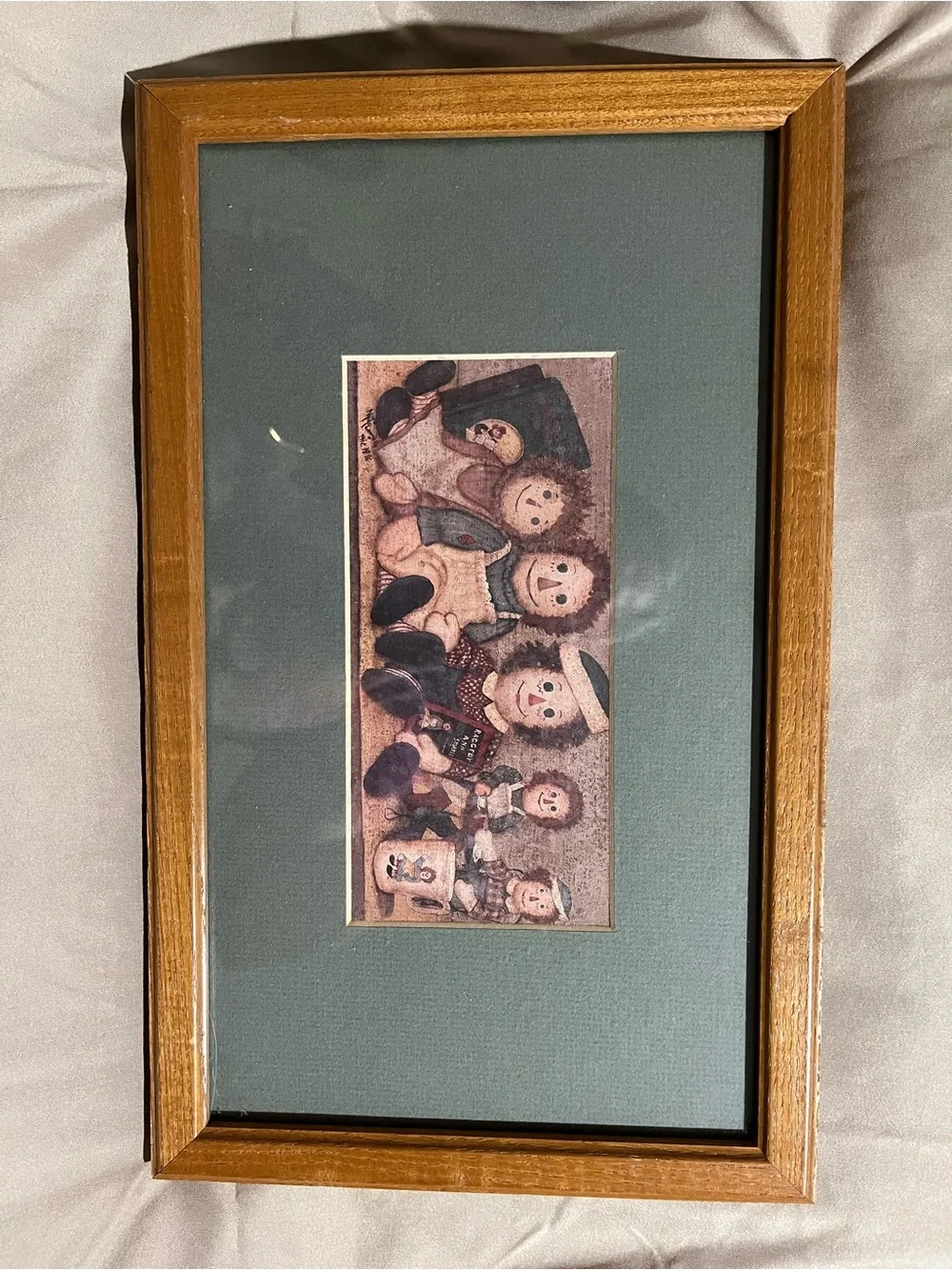 13x8Wood Framed Raggedy Ann and Andy wall art